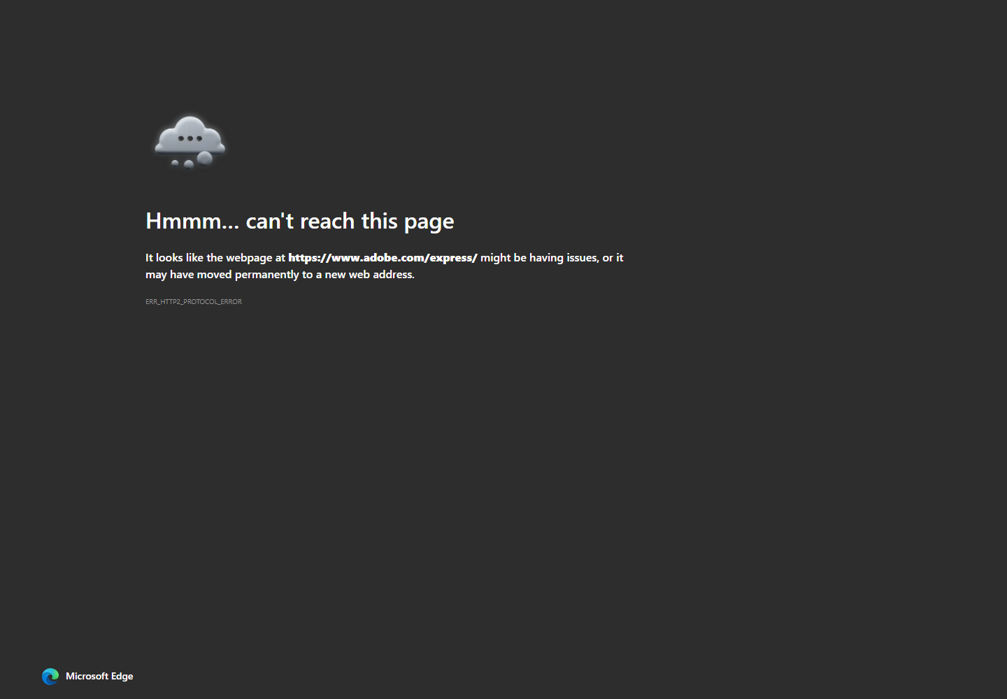 Adobe Express homepage screenshot for non-editor marketer workflow