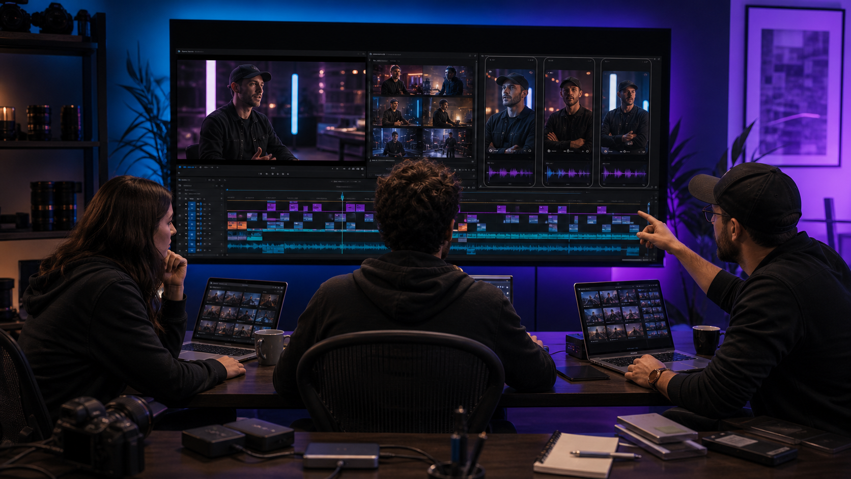 Video production team comparing social cut tools for client clips and short-form exports