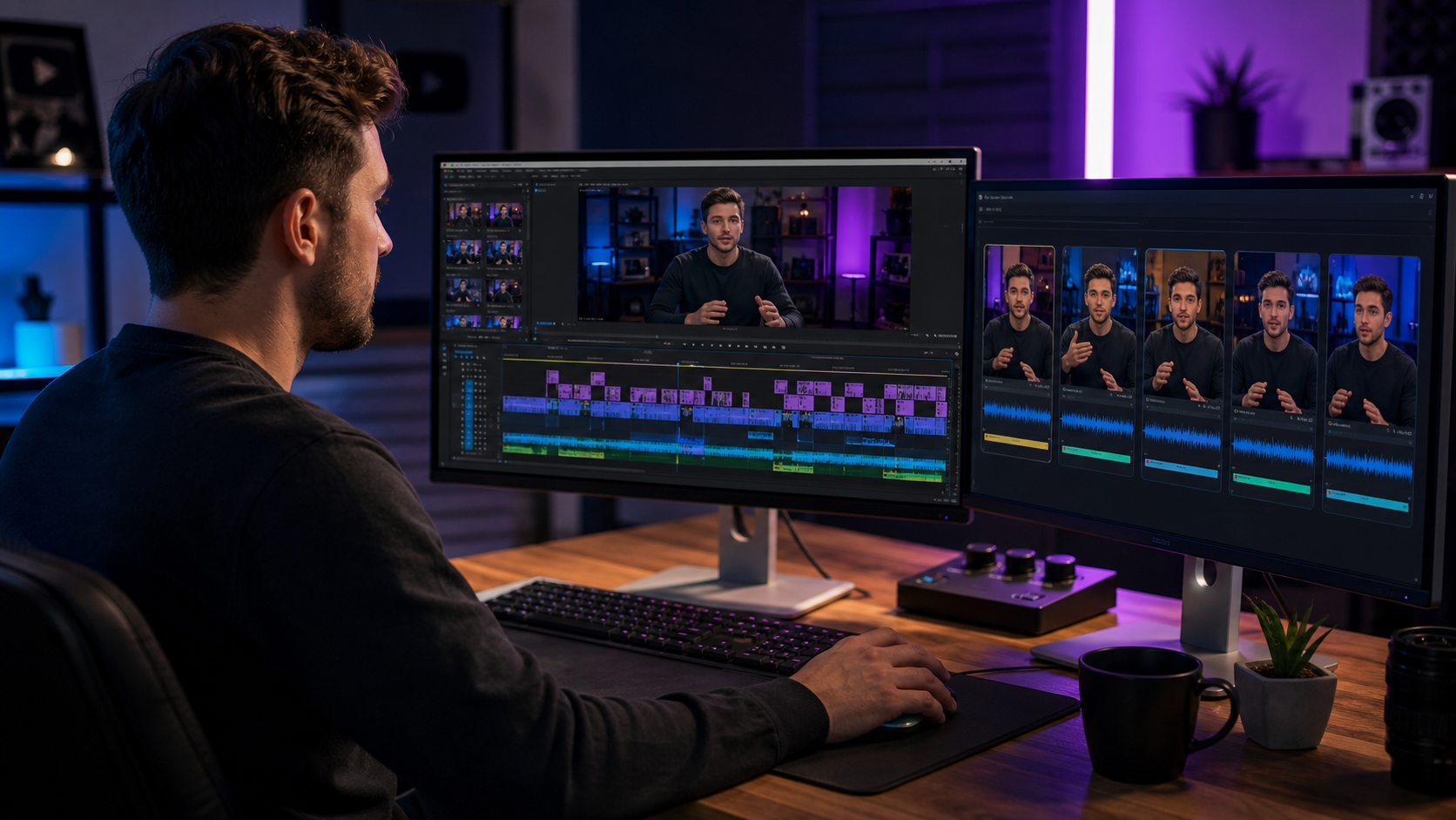 YouTube video editor comparing FireCut, Znippet, and other AI editing tools