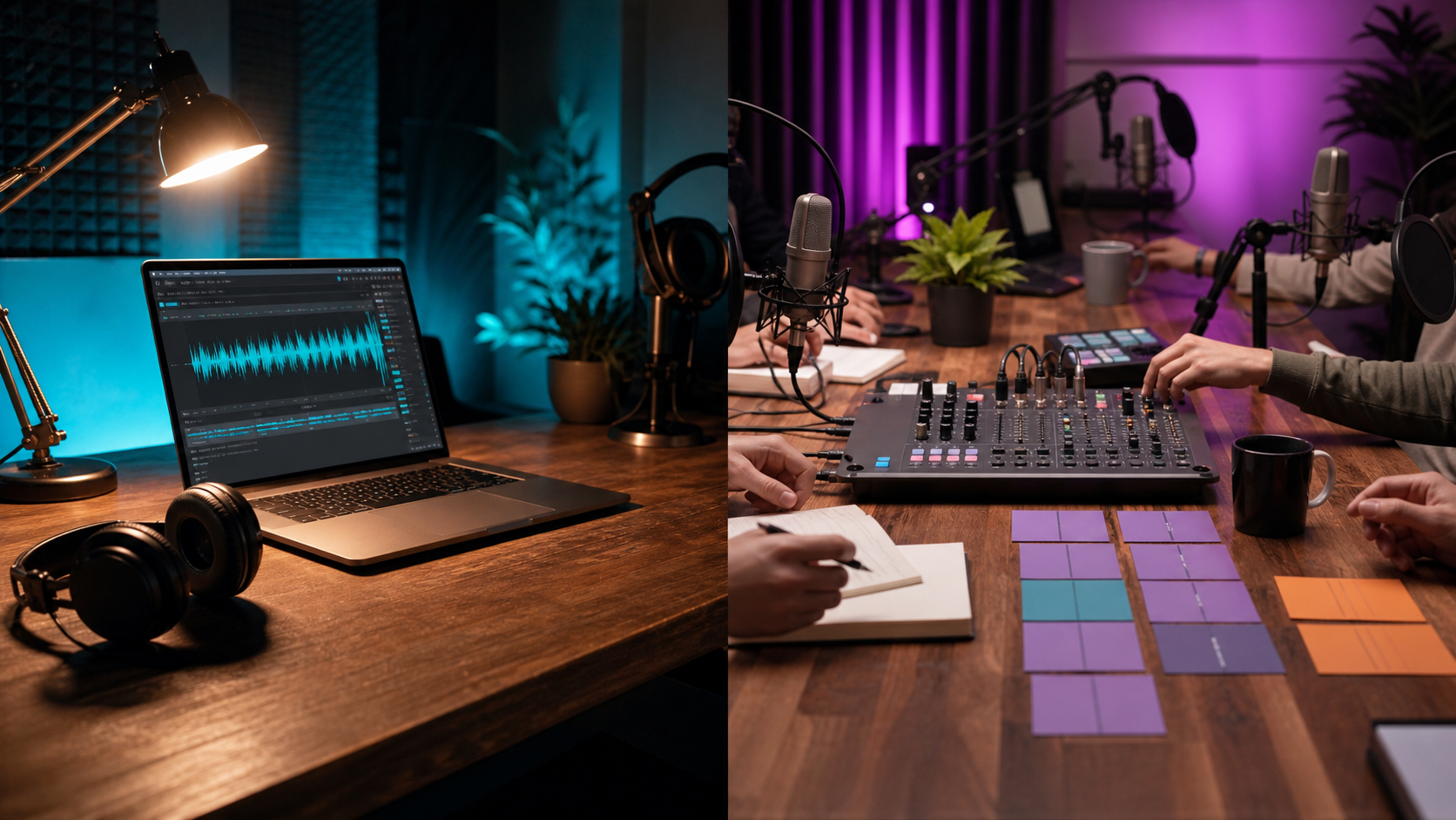 Comparison of freelance podcast editor and agency podcast production workflow
