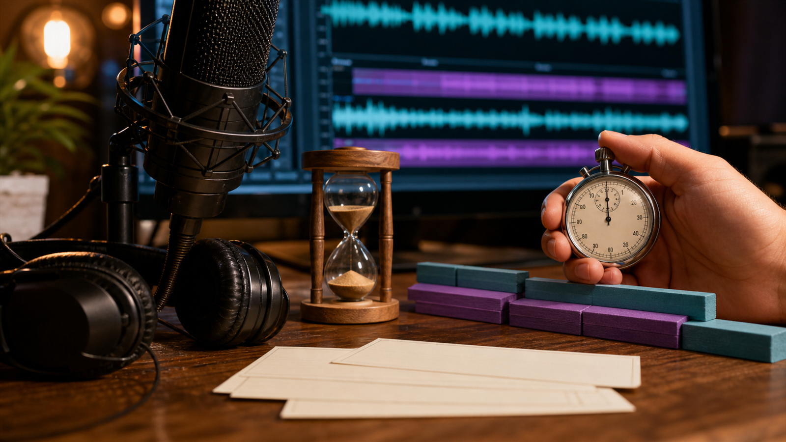 Podcast episode length planning board comparing short, standard, and long episode formats