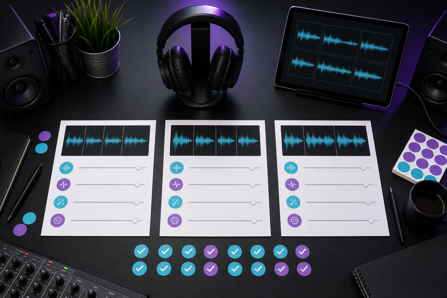 Podcast editor portfolio review workflow