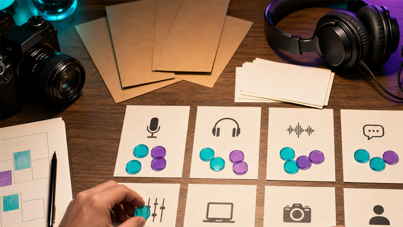 Podcast editing rate negotiation worksheet with scope, turnaround, revisions, and deliverables