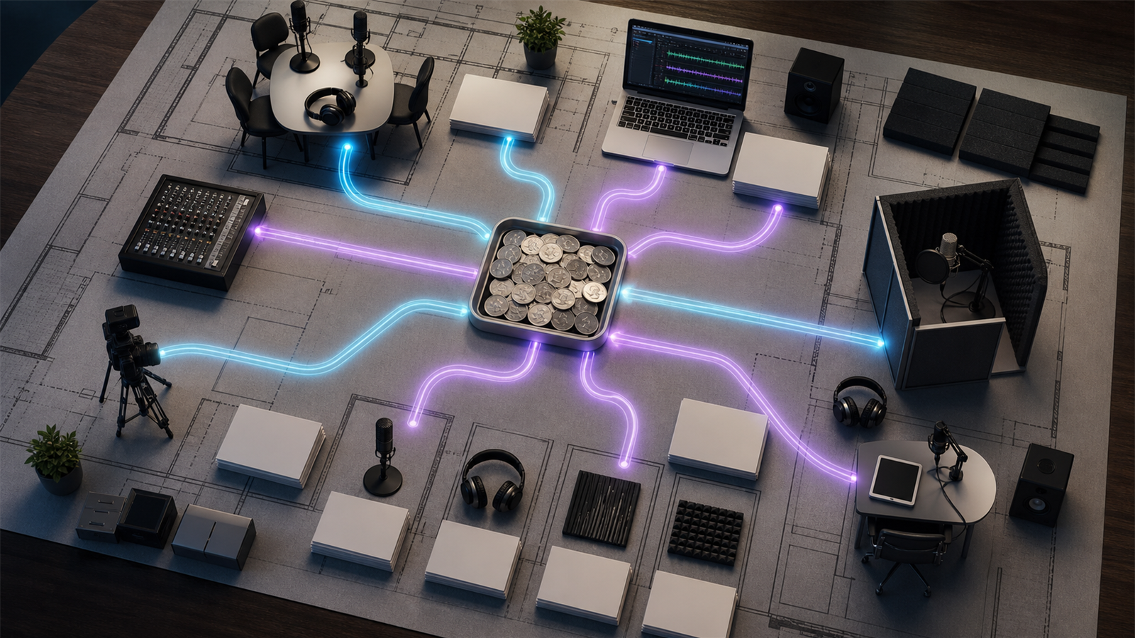 Professional podcast production workflow